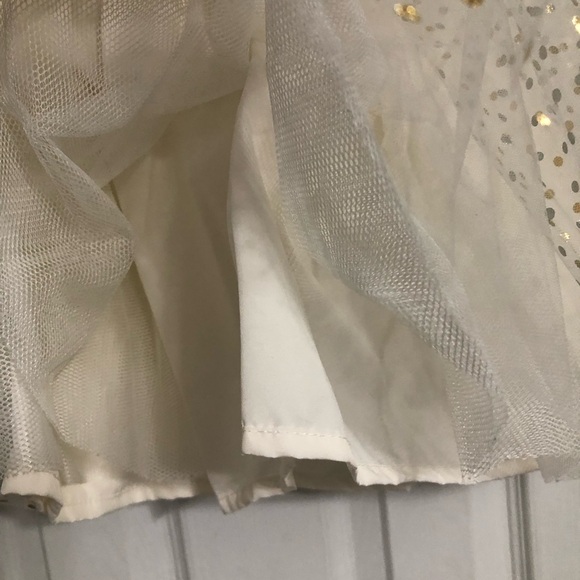 Carters cream with gold polka dots dress on skirt girls size 5T special occasion - Picture 5 of 10